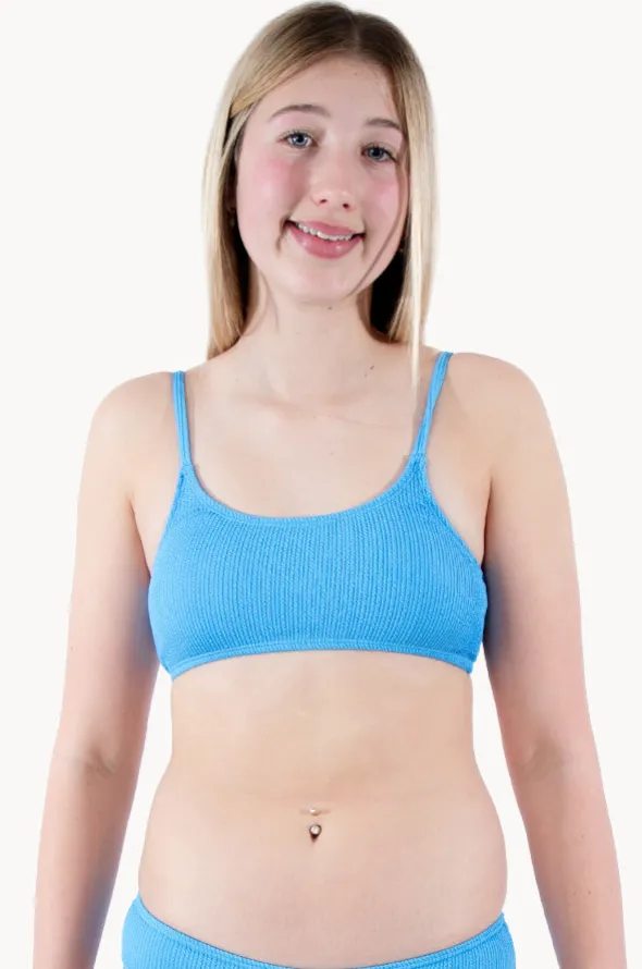 Girls Textured Scoop Crop