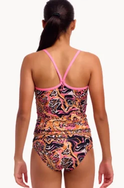 Girls Tipsy Tiger Tankini Set