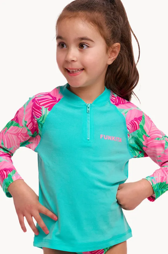 Girls Tropic Palm Zippy Suntop