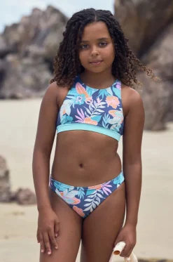 Girls Tropical Active Crop Set
