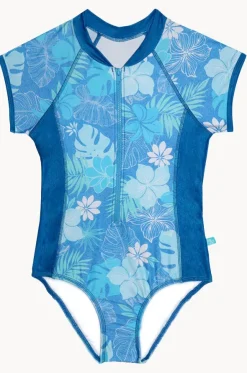 Girls Tropicana Short Sleeve Sunsuit