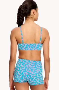 Girls Wavy Blue Adjustable Crop Set