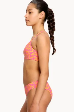 Girls Wavy Cross Back Crop Set