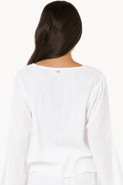 Haze Tie Front Long Sleeve Top