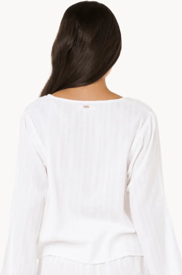 Haze Tie Front Long Sleeve Top