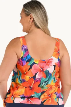 Hibiscus Honey Blouson Tankini Separate +