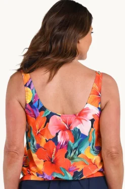Hibiscus Honey Blouson Tankini Separate