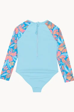 Hibiscus Hugs Long Sleeve Sunsuit