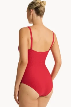 Honeycomb Cross Front One Piece