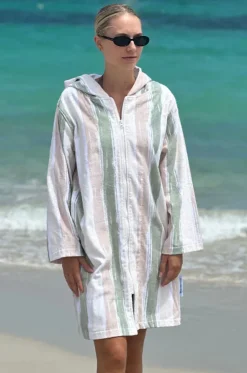Island Sand Hooded Towelling Robe S/M