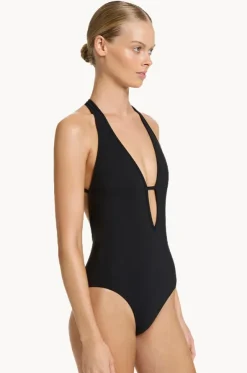 Jetset Lace Back Plunge One Piece