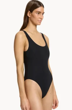 Jetset Scoop Neck High Leg One Piece