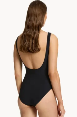 Jetset Scoop Neck High Leg One Piece