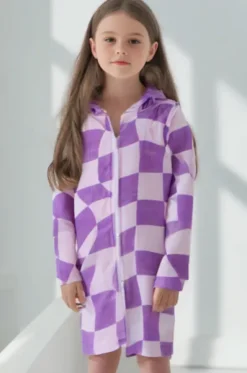 Kids Ocean Drifter Hooded Towelling Robe 5-7Y