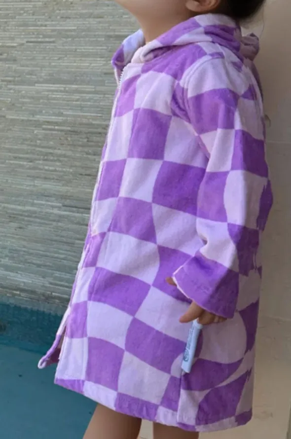 Kids Ocean Drifter Hooded Towelling Robe 3-5Y