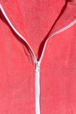 Kids Salty Peach Hooded Towelling Robe 7-11Y