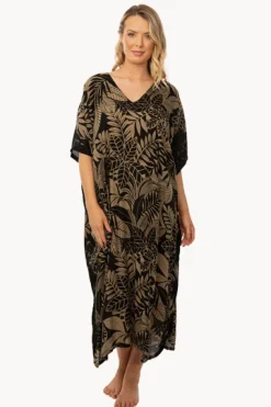 Leaf Betelnut Long Kaftan