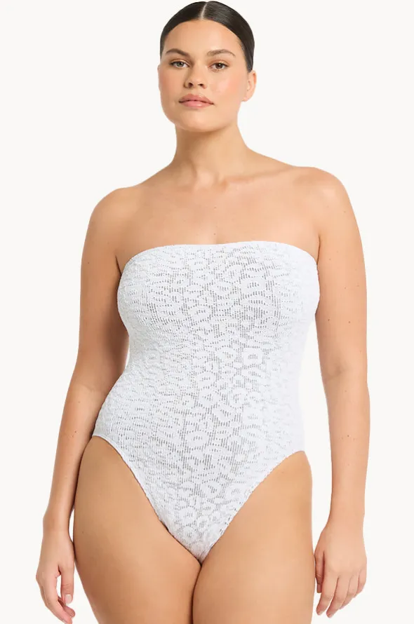 Leopard Fane Bandeau One Piece