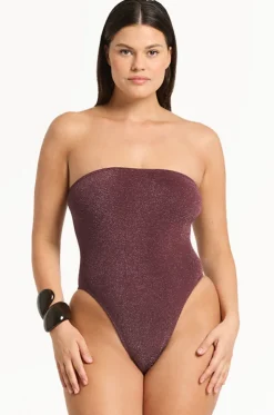 Lurex Fane Bandeau One Piece