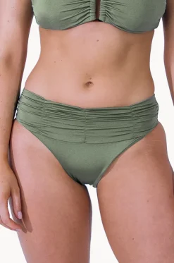 Lustre Mid Rise Ruched Pant