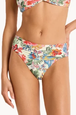 Marisol Mid Rise Ruched Pant