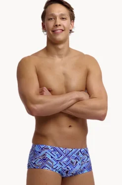 Mens Blue Bits Trunk