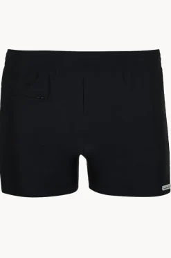 Mens Geo Splice Zip Swim Short