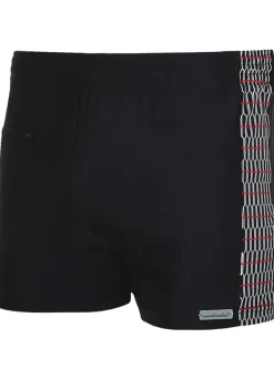 Mens Geo Splice Zip Swim Short