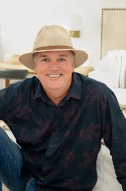 Mens Leather Band Linen Drover Hat