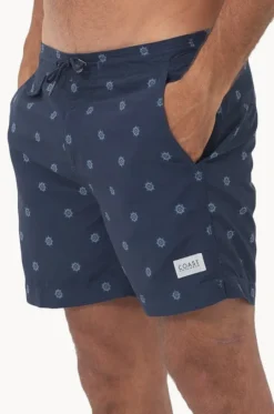 Mens Navy Helms Swim Short