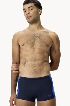 Mens Print Spliced Aquashort