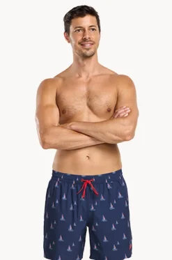 Mens Sail Boat Shorties Boardshort