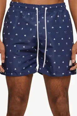 Mens Skull And Yacht Swim Short