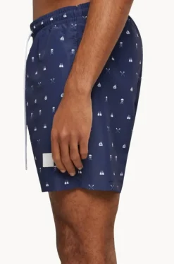 Mens Skull And Yacht Swim Short