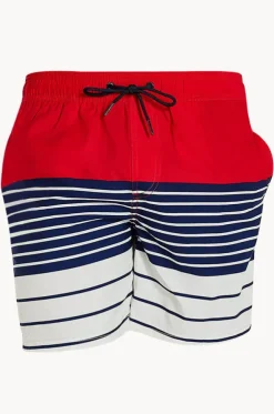 Mens Sorrento Panel Stripe Boardshort