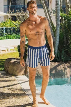 Mens Sorrento Stripe Boardshort