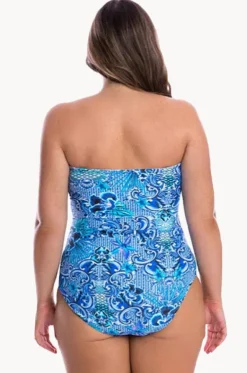 Mermaid Twist Front Bandeau One Piece