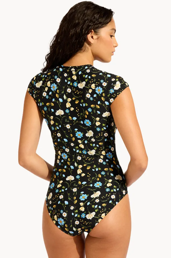 Modern Romance Zip Front One Piece