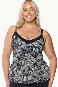 Mono Paisley F/G Cup Underwire Tankini Separate
