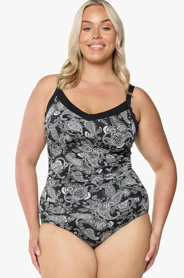 Mono Paisley F/G Cup Underwire One Piece