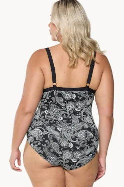 Mono Paisley F/G Cup Underwire One Piece