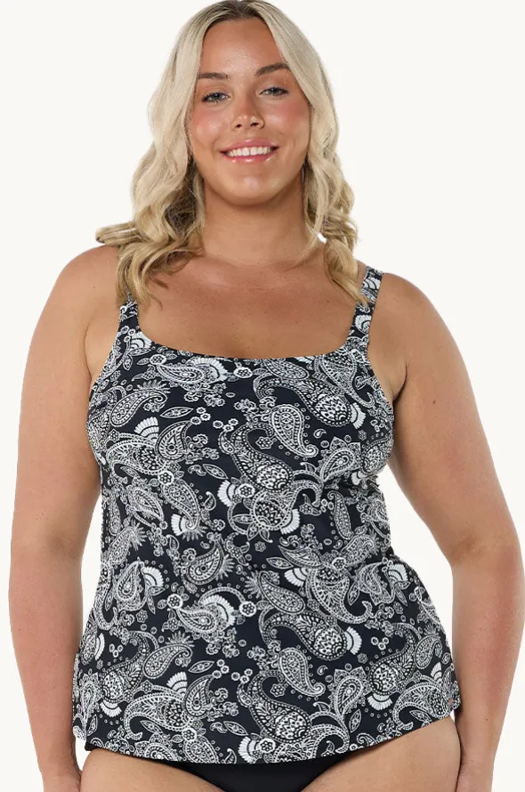 Mono Paisley Tank Tankini Separate