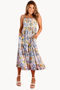 Moroccan Tiles Ellie Midi Dress