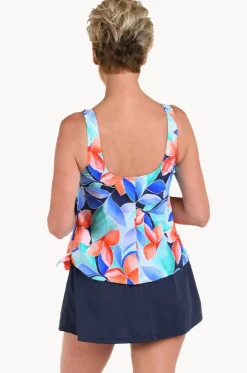 Mosaic Leaves Skirtini Swim Dress
