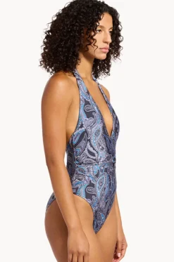 Oasis Paisley Plunge One Piece