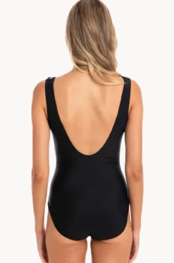 Odesssa Zip V Neck One Piece
