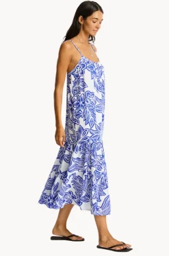 Palmera Resort Tiered Midi Sundress