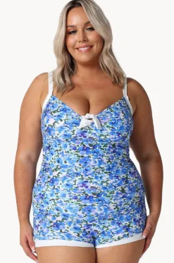 Pansy Tie Front Boyleg One Piece