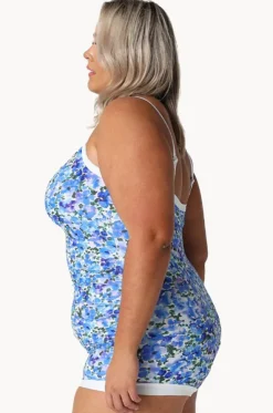 Pansy Tie Front Boyleg One Piece