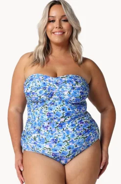 Pansy Twist Front Bandeau One Piece